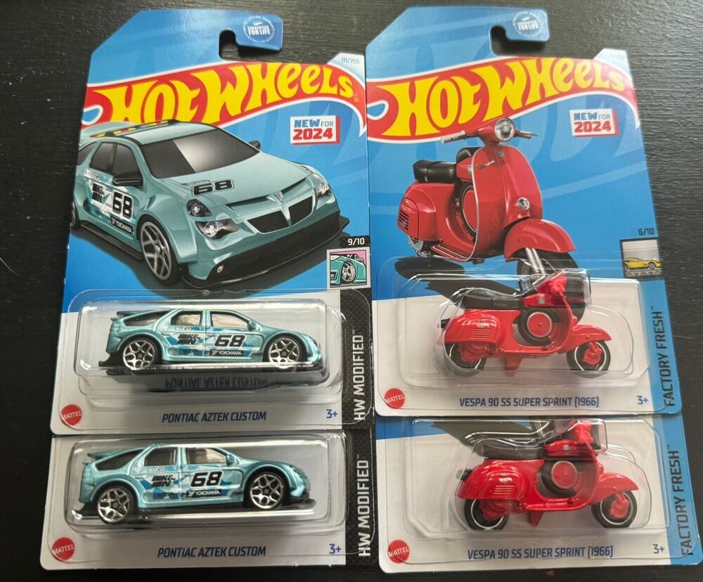 New 2024 Hot Wheels VESPA 90 SS SUPER SPRINT 1966 #71 Pontiac Aztek Custom 111